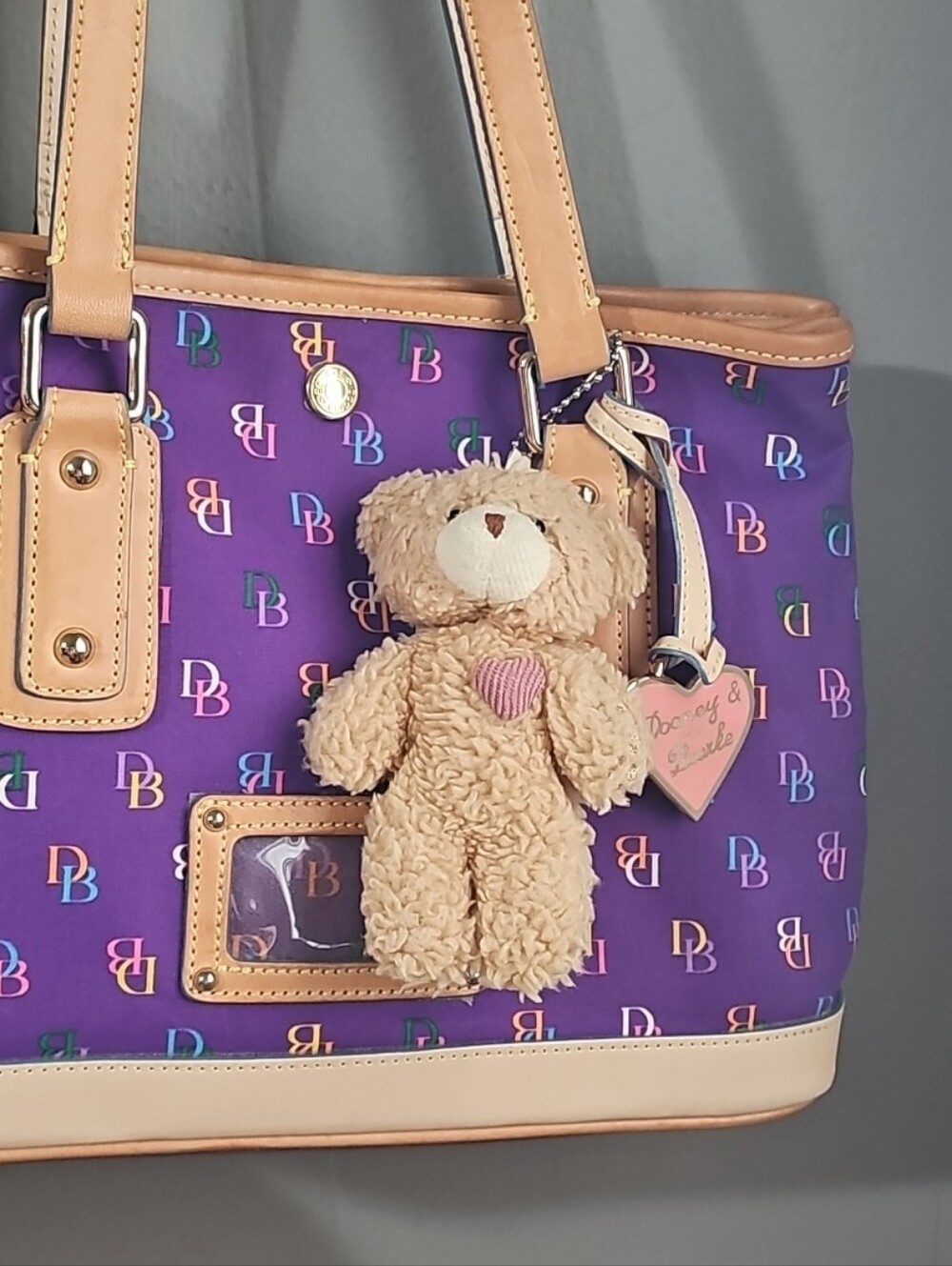 Dooney And Bourke Vintage Y2k Rainbow Edition Vibrant Purple**rare